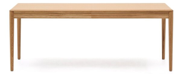 Rozkladací jedálenský stôl s prídavnou doskou v dekore duba 90x200 cm Lenon – Kave Home