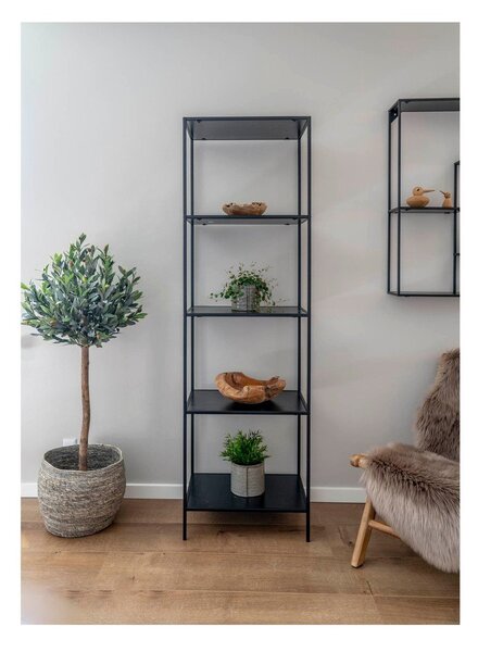 Čierna knižnica House Nordic Vita Shelf, 51 x 170 m