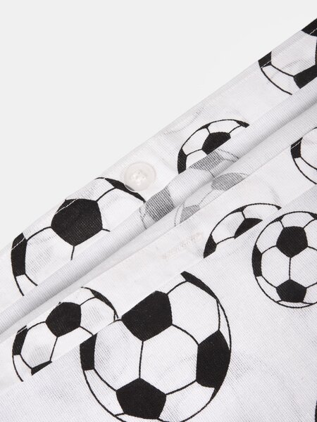 Sinsay - Bavlnená posteľná súprava s futbalovým motívom - biela