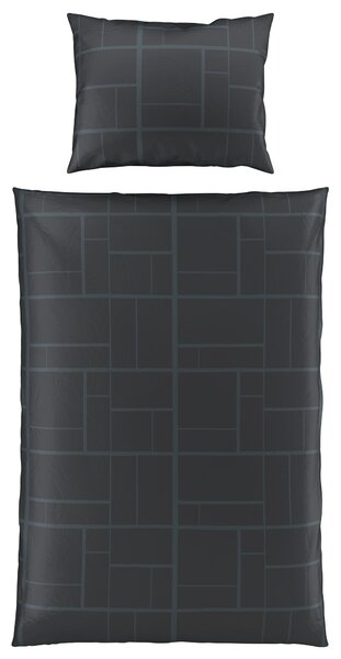 POSTEĽNÁ BIELIZEŇ, satén, antracitová, 140/200 cm Dieter Knoll - Obliečky & plachty