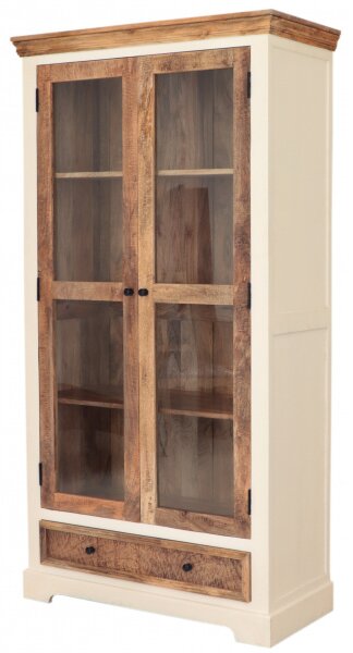 Vitrína Agni 100x190x45 indický masív mango