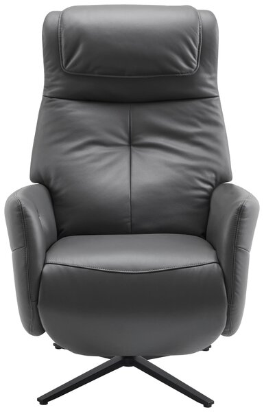 MASÁŽNE KRESLO, kov, textil, koža, čierna, tmavosivá Xora - Kreslá