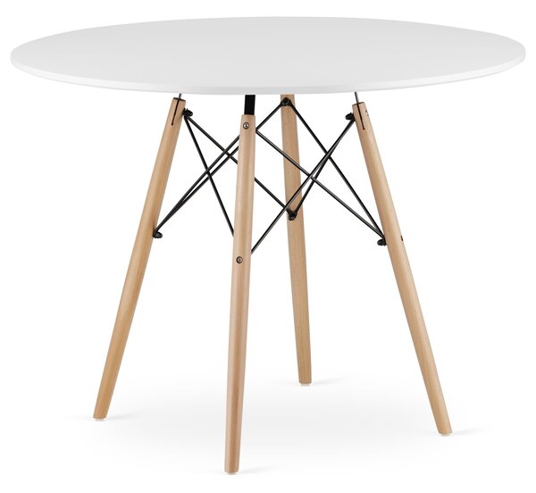 Dekorstudio Okrúhly jedálenský stôl 100cm - biely