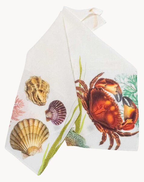 Ľanové kuchynské utierky Oyster & Crab, 2 ks