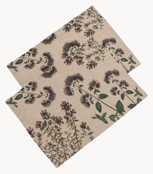 Ľanové prestierania Thyme & Oregano, 2 ks
