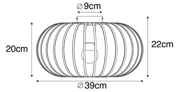 Dizajnové stropné svietidlo biele 39 cm - Johanna