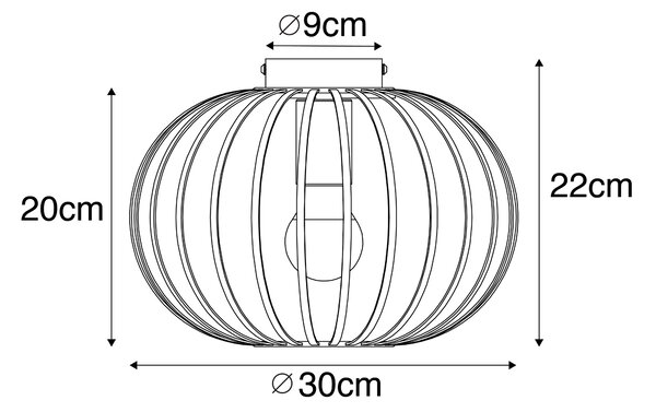 Dizajnové stropné svietidlo biele 30 cm - Johanna