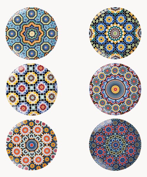 Porcelánové taniere Marrakech, 6 ks