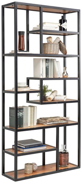 REGÁL, akácia, 90/190/30 cm Carryhome - Obývacie zostavy