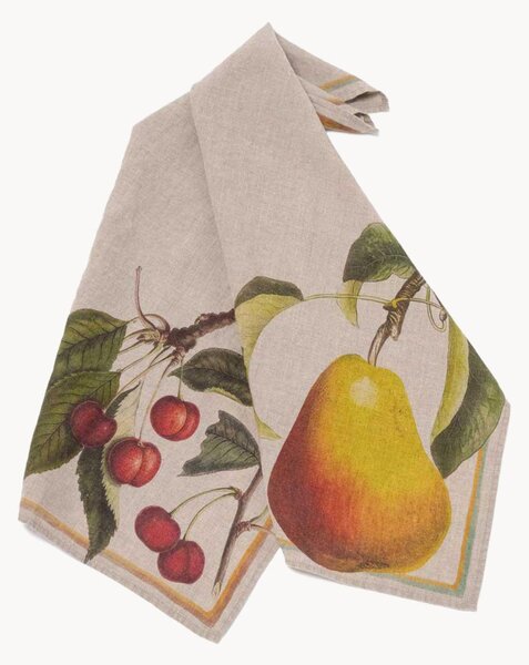 Ľanové kuchynské utierky Cherry & Pear, 2 ks