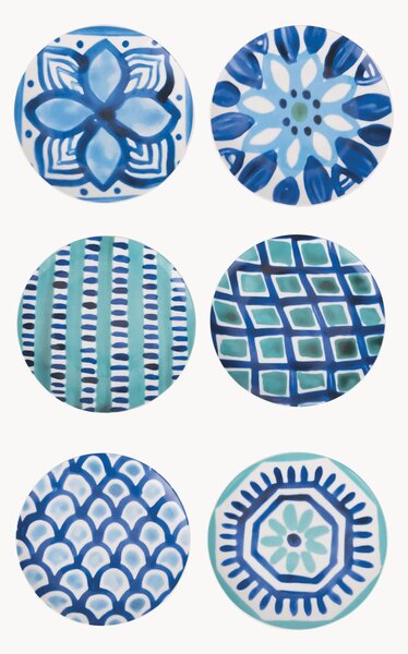 Porcelánové raňajkové taniere Aquazul, 6 ks