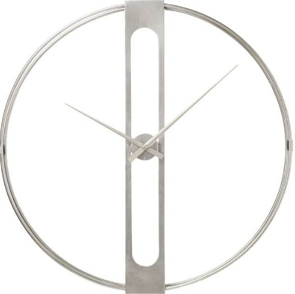Clip nástenné hodiny strieborné Ø60 cm