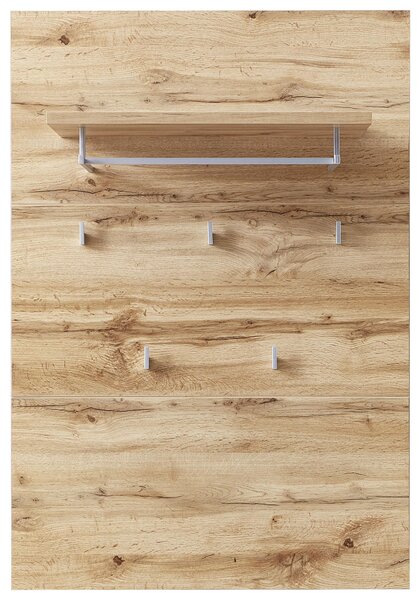 VEŠIAKOVÝ PANEL, strieborná, farba duba, 80/117/30 cm Voleo - Vešiakové steny