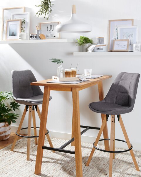 BAROVÝ STÔL, divoký dub, čierna, farba duba, 117/58/105 cm Carryhome - Barový nábytok