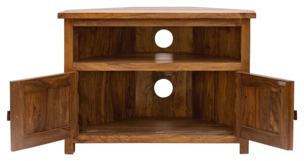 TV stolík rohový Rami 110x70x50 indický masív palisander