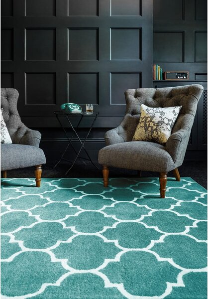 Modrý ručne tkaný vlnený koberec 120x170 cm Albany – Asiatic Carpets
