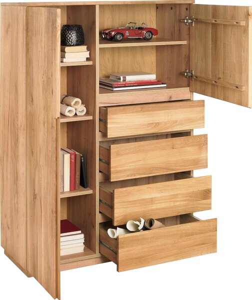 KOMODA, jadrový buk, farba buka, 100/143,1/41 cm Linea Natura - Komody