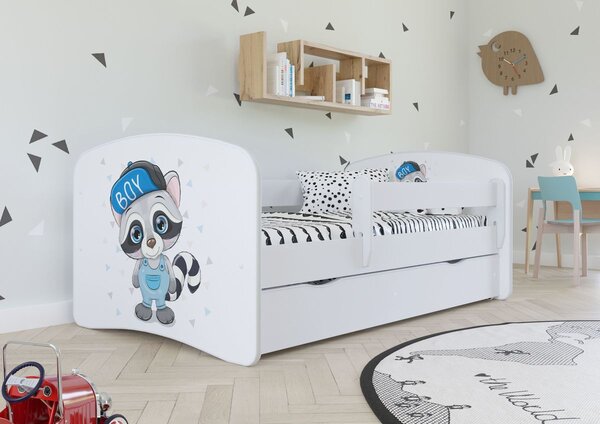 Detská posteľ Ourbaby Racoon biela 140x70 cm