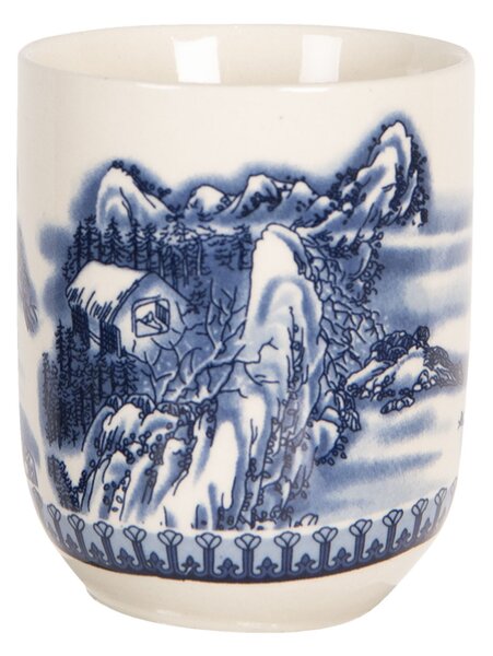 Porcelánový kalíšok na čaj s motívom hôr - ∅ 6 * 8 cm / 0,1l