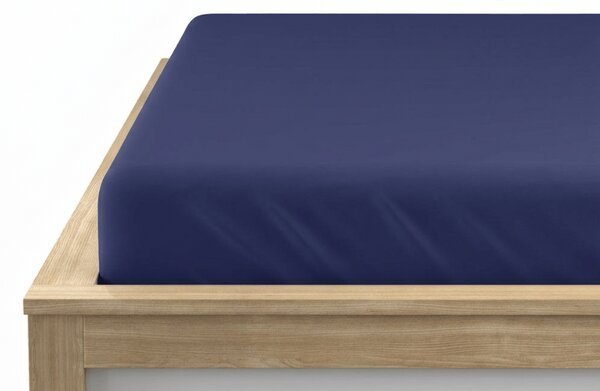 Napínacia obliečka z mikrovlákna námornícky modrá 90 x 200 cm