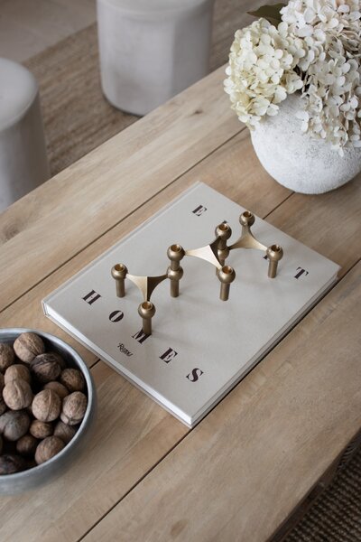 Dizajnový svietnik STOFF Nagel Bronzed Brass – set 3 ks