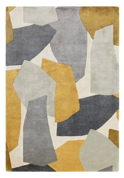 Ručne tkaný koberec z recyklovaných vlákien v okrovo žltej a sivej farbe 160x230 cm Rómy – Asiatic Carpets