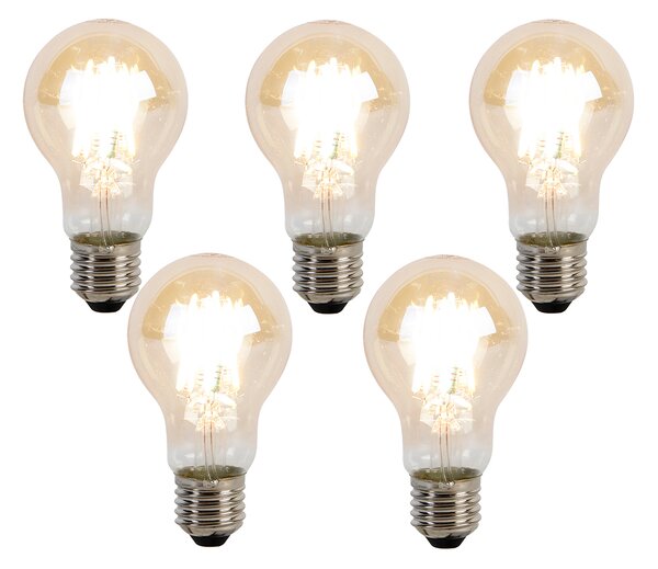 Sada 5 stmievateľných LED žiaroviek E27 Kelvin A60 Goldline 8W 806lm 2000-2700K