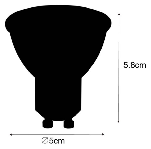 Sada 5 LED žiaroviek GU10 so senzorom súmraku 5W 380lm 2700K