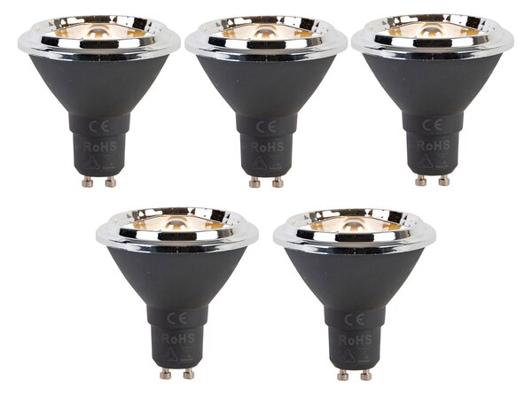 Sada 5 stmievateľných LED žiaroviek GU10 AR70 6W 450lm 2700K
