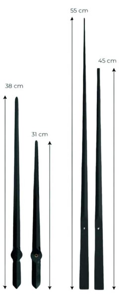 Moderné dizajnové nástenné hodiny | SENTOP CLOCK-HANDS-LARGE-METAL