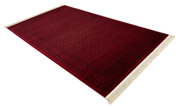 Koberec ORIENT 2958 so strapcami / rám, orientálny / klasický, bordový / čierny