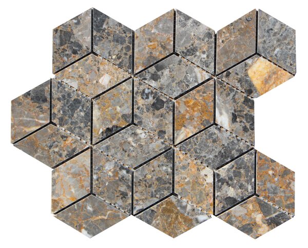 ALFIstyle Kamenná mozaika z mramoru, Diamant multicolor, 30,7 x 27,8 x 0,9 cm, NH201 VZORKA