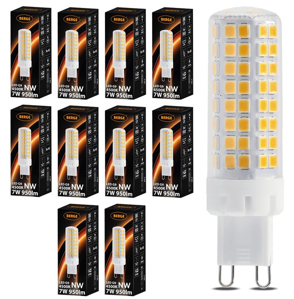 10x žiarovka G9 7W 950lm - neutrálná biela