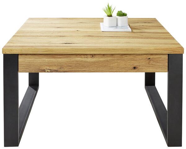 KONFERENČNÝ STOLÍK, čierna, farba duba, 75/75/42 cm Novel - Stolíky do obývačky