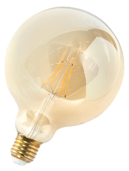 Sada 3 stmievateľných LED žiaroviek E27 G125 zlatá 5W 450lm 2200K