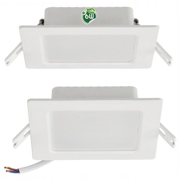 ECOLIGHT Zapustená LED stropná lampa 6W 660lm 4000K biela