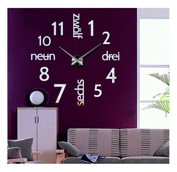 Moderné hodiny na stenu DIY DRIWAL l 3D HODINY 12S039