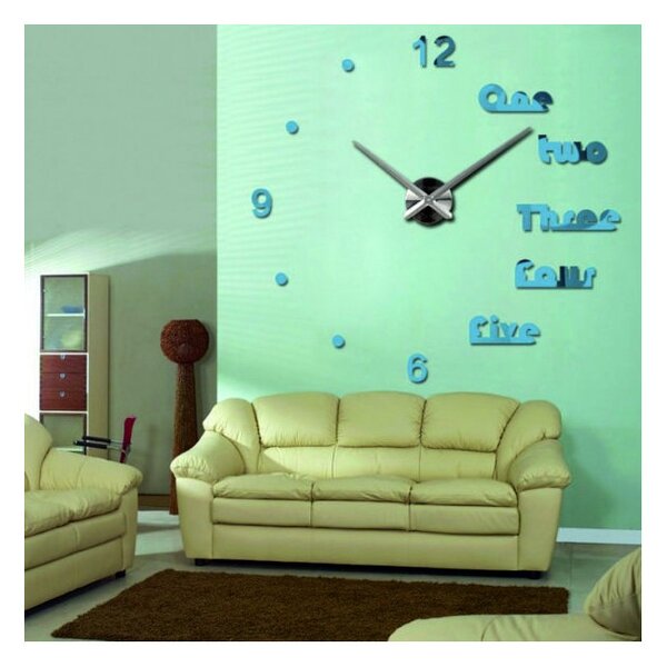Moderné hodiny na stenu DIY DRIWAL l 3D HODINY 12S039