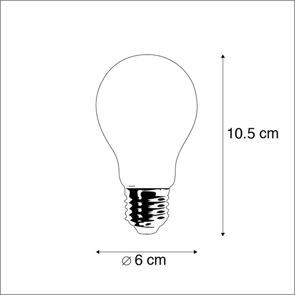 Sada 3 E27 stmievateľných LED žiaroviek s vláknom matné 5W 380lm 2350K