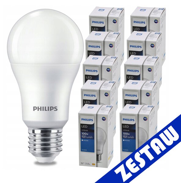 SADA 10 LED žiaroviek E27 A60 13W 1521lm LED žiarovka 4000K