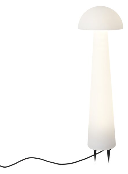 Stojaca vonkajšia lampa biela 80 cm vrátane LED IP44 - Fungi