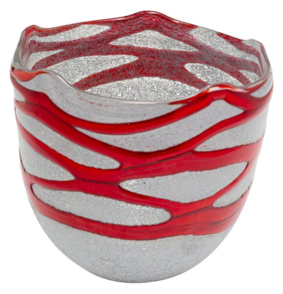 Etna váza sivo-červená 19 cm