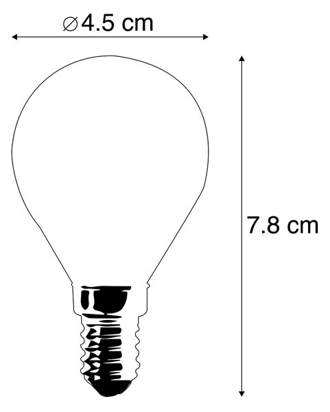 Sada 4 LED žiaroviek E14 P45 matná 3,5W 360lm 2700K