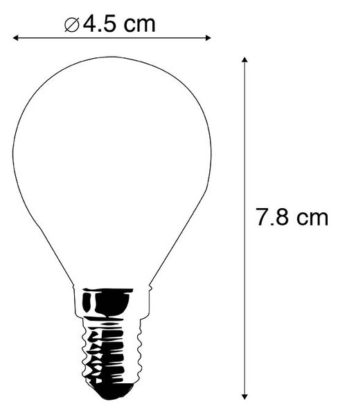Sada 4 stmievateľných LED žiaroviek E14 P45 číre 3W 250lm 2700K