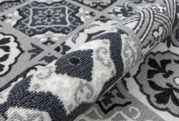 Protišmykový behúň Patchwork - sivý