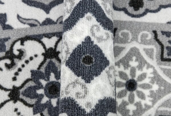 Protišmykový behúň Patchwork - sivý