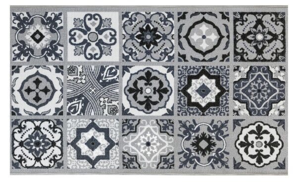 Protišmykový behúň Patchwork - sivý