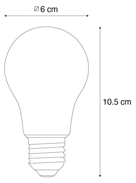 Sada 5 ks Inteligentné stmievateľné LED žiarovky E27 A60 matné 7W 806lm 2700-6500K