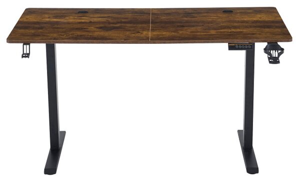 Elektrický výškovo nastaviteľný herný stôl SHADOW GAMER RUSTIC