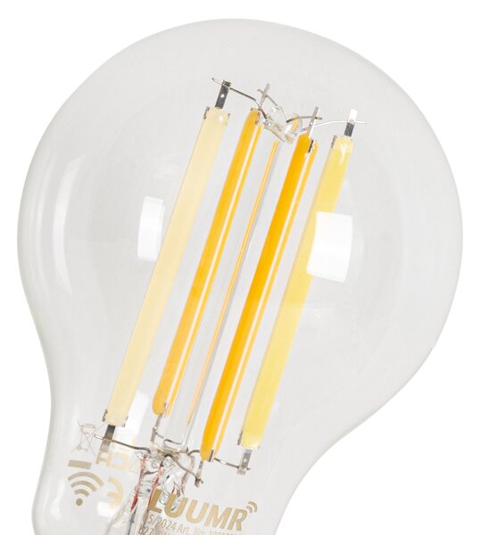 Sada 5 inteligentných stmievateľných LED žiaroviek E27 A60 číra 7W 806 lm 2700-6500K